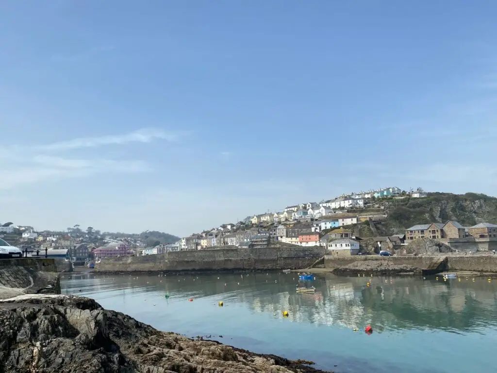 Fishing village of Mevagissey in March