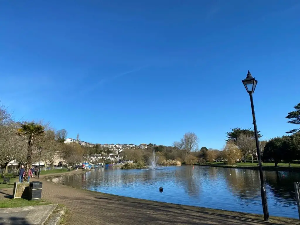 Boating lake in Newquay