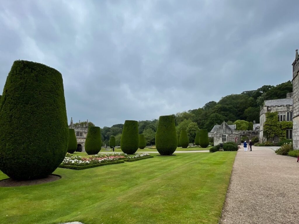 Formal gardens at Lanhydrock in Cornwall