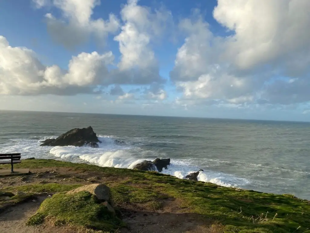 looking out to sea from Pentire Headland in Newquay