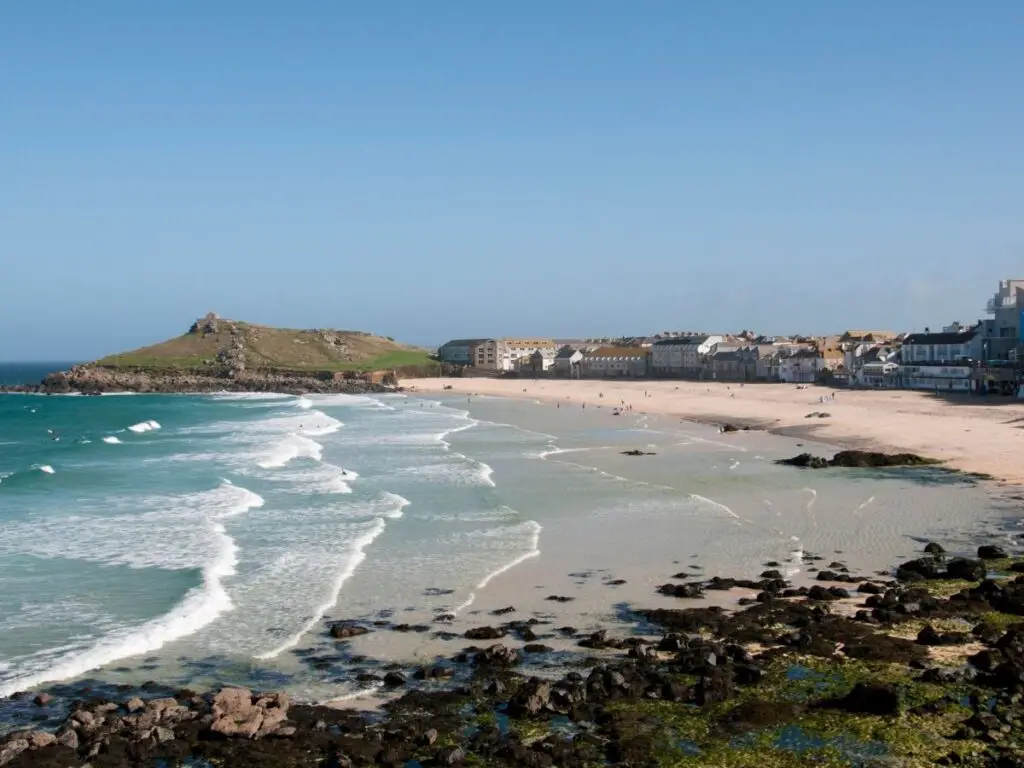 Beach near St Ives in Cornwall