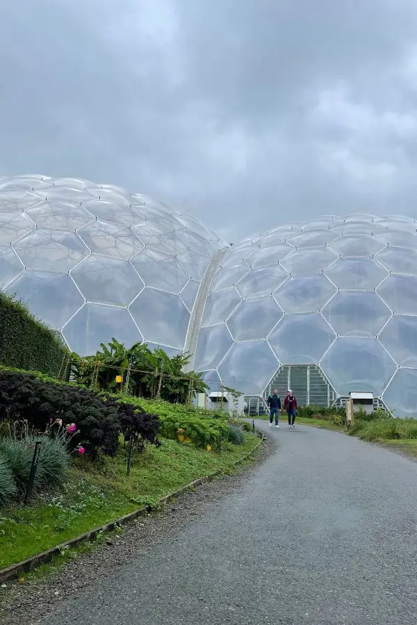 Biomes at Eden project in September in Cornwall