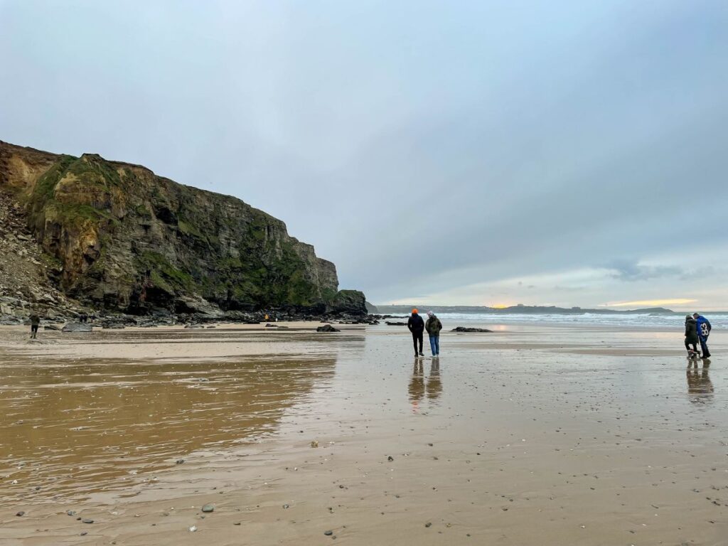 New Years walk on the beach in Cornwall